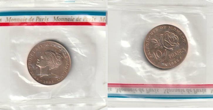 Monaco Km E72 10 Francs 1982 Princesse Grace Kelly Probe..., Timbres & Monnaies, Monnaies | Europe | Monnaies non-euro, Envoi