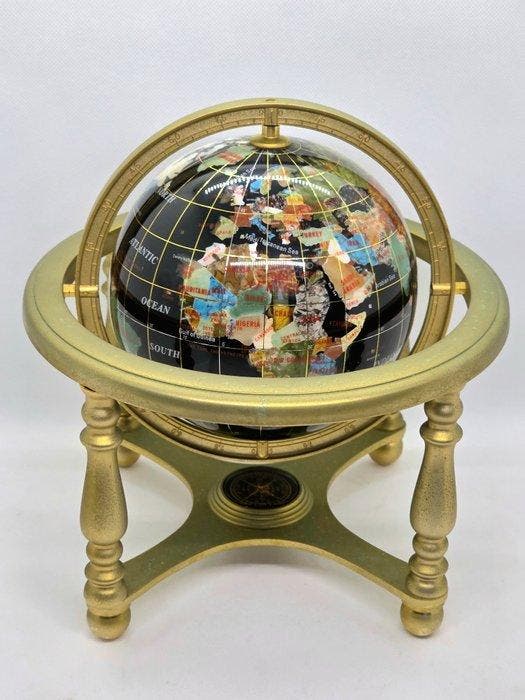 Terrestrial table globe - Kostbare Wereldbol - 1990-2000, Verzamelen, Mineralen en Fossielen