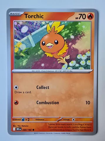 TORCHIC (DESTINED RIVALS 040/182) (TRADING CARD), Gebruikt