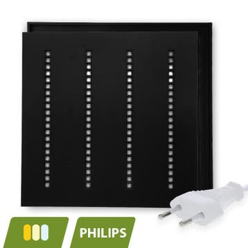 LOUVRE LED PANEEL | NOVA ZWART | 60X60CM | 30W | CCT-SWITCH, Verzenden