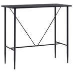 vidaXL Bartafel 120x60x110 cm MDF zwart, Verzenden
