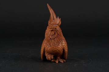 Miniature Sculptures - Pair of Rooster and Hen - sculptuur -