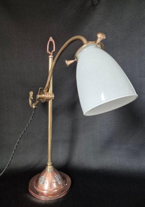 Bureaulamp - Koper - Art deco lamp ca. 1920, Antiquités & Art, Curiosités & Brocante