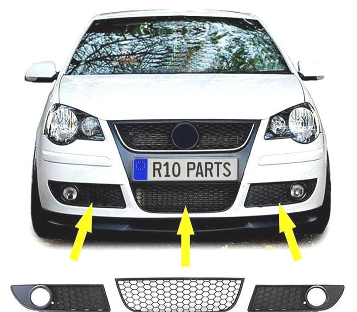 GRILLES VOLKSWAGEN VW POLO 05-09 INFÉRIEUR BROUILLARD, Autos : Pièces & Accessoires, Carrosserie & Tôlerie, Envoi