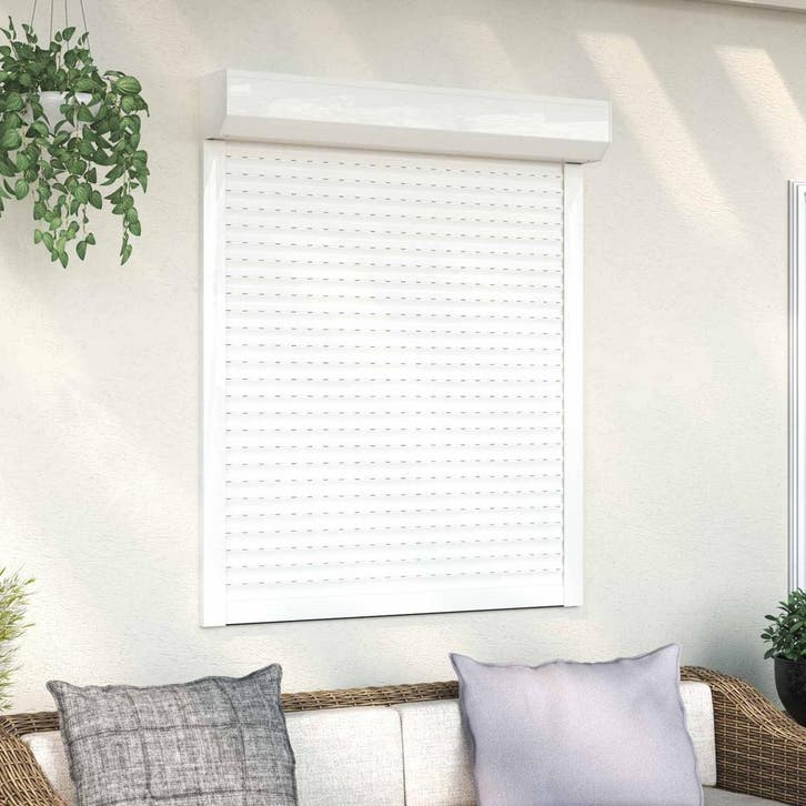 vidaXL Rolluik Wit 100 x 130 cm Aluminium en polyurethaan, Doe-het-zelf en Bouw, Raamkozijnen en Schuifdeuren, Nieuw, Verzenden