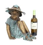 sculptuur, A dreaming girl - 36 cm - Brons