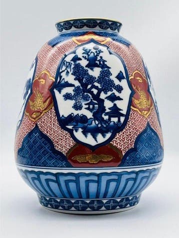 Gold Imari - Vase (2) - Porcelaine - Peint à la main