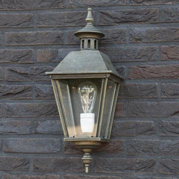 Buitenverlichting brons-koper Oranjeburg plat muurlamp, Verzenden, Nieuw