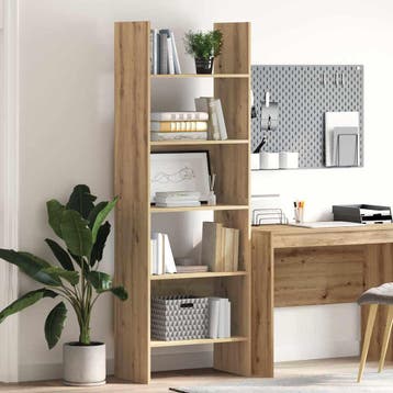 vidaXL Boekenkast 5-laags 60 x 35 x 180 cm Bewerkt hout, Huis en Inrichting, Verzenden, Nieuw