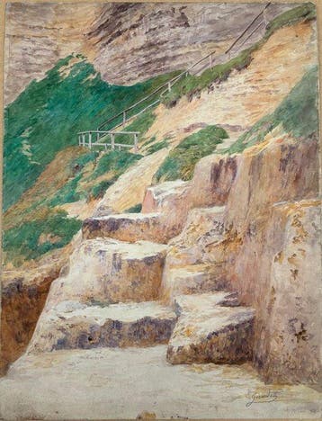 Jules Girardet (1856-1938) - Vue des Falaises d’Étretat