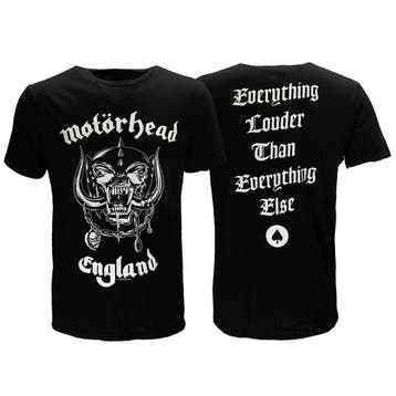 Motorhead England Back Print Official Band T-Shirt - Officië, Nieuw