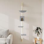 vidaXL Kattenmeubel wandgemonteerd met krabpaal 187 cm, Dieren en Toebehoren, Verzenden, Nieuw