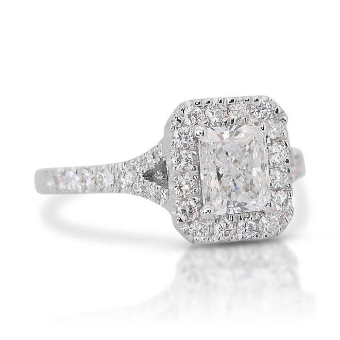 Bague - 18 carats Or blanc - 1.46ct. tw. Diamant (Naturelle), Handtassen en Accessoires, Ringen