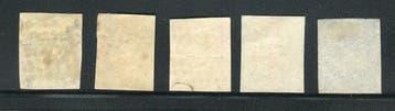 France 1870 - Emission de Bordeaux - Bon Lot de 5, Gestempeld