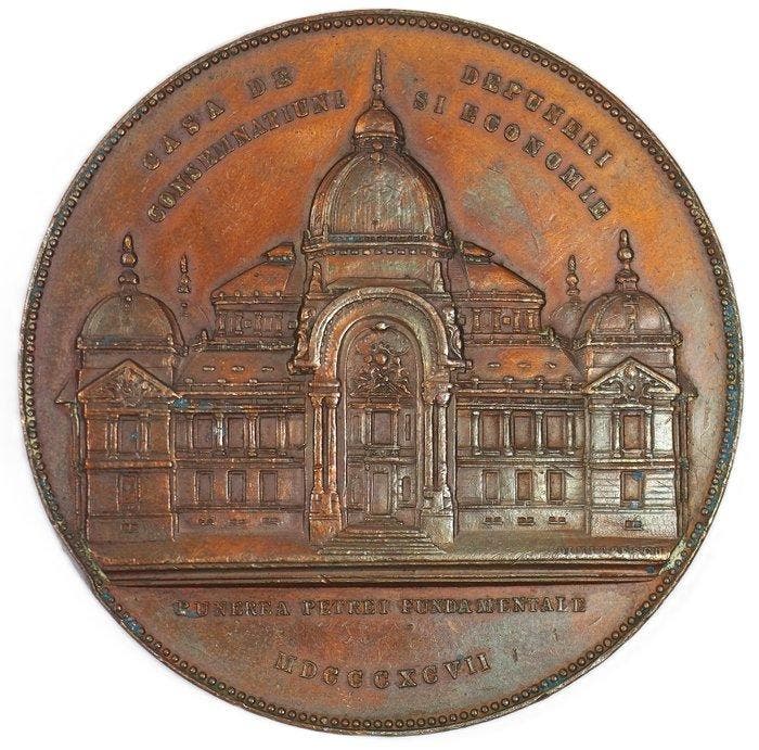 Roemenië. Carol I. Historical Medal Casa de Depuneri,, Postzegels en Munten, Munten | Nederland