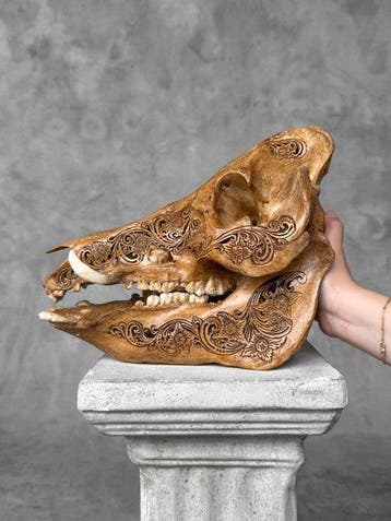 GEEN RESERVEPRIJS - Prachtige met de hand bewerkte wild