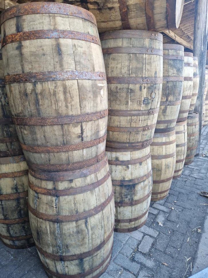 Whiskyvaten 190 L - bloembak - regenton - eikenhout - tuin, Jardin & Terrasse, Barils de pluie, Enlèvement ou Envoi