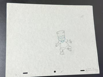 Gracie Films (1992) - Originele animatietekening van Bart, Nieuw in verpakking