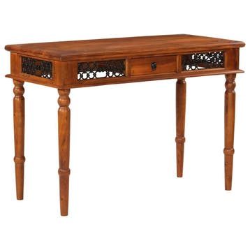 vidaXL Bureau met lade 110x50x76 cm massief acaciahout, Verzenden