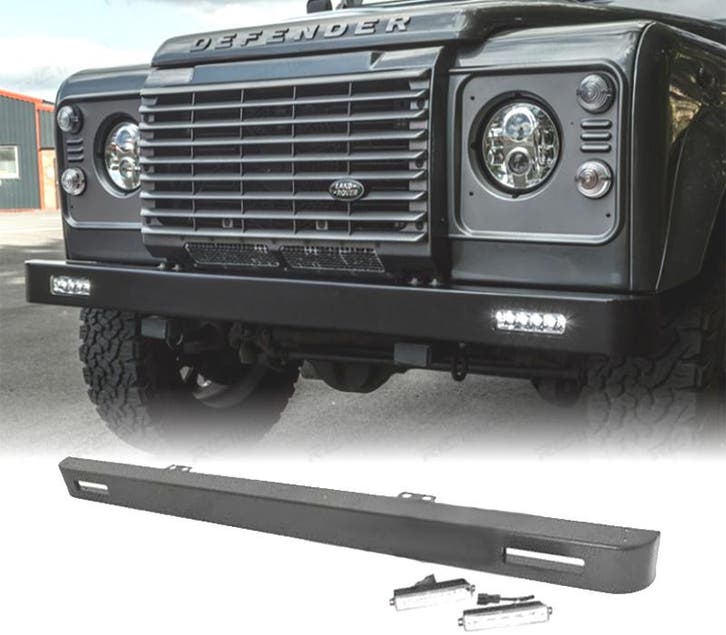 PARE-CHOCS AVANT LAND ROVER DEFENDER 83-16 AVEC LUMIÈRES LED, Autos : Pièces & Accessoires, Carrosserie & Tôlerie, Envoi