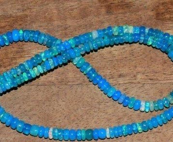Ketting met natuurlijke opaal AAA+ blauw- 9 g - (1)