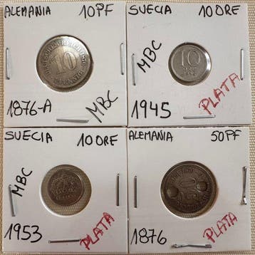 Duitsland, Zweden. Set of 200 coins, incl. silver, various