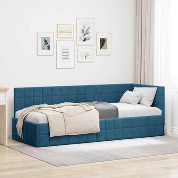 Fluweel Hoekbed 80x200 - Tweede kansje, weg = weg!, Huis en Inrichting, Verstelbaar, Eenpersoons, Zo goed als nieuw, 80 cm