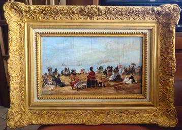 Eugène Boudin (1824–1898), Cercle de - Trouville, lora del, Antiek en Kunst, Kunst | Schilderijen | Klassiek