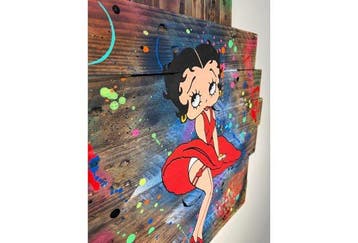 Vincent STREIFF - Betty Boop – Robe Rouge Pop Art