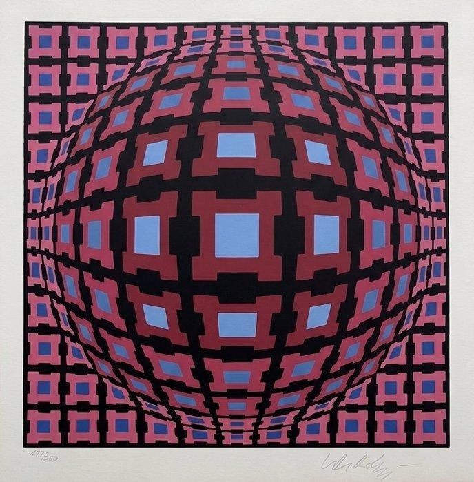 Victor Vasarely (1906-1997) - Space, Antiquités & Art, Antiquités | Autres Antiquités