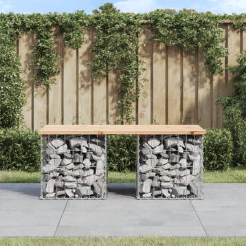 vidaXL Tuinbank Schanskorfontwerp 103x44x42 cm massief, Verzenden, Nieuw
