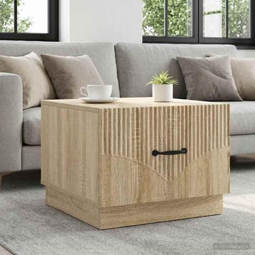 vidaXL Salontafel Sonoma Eiken 49 x 50 x 37 cm Bewerkt hout, Verzenden