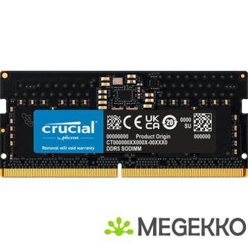 Crucial DDR5 SODIMM 1x8GB 4800, Verzenden