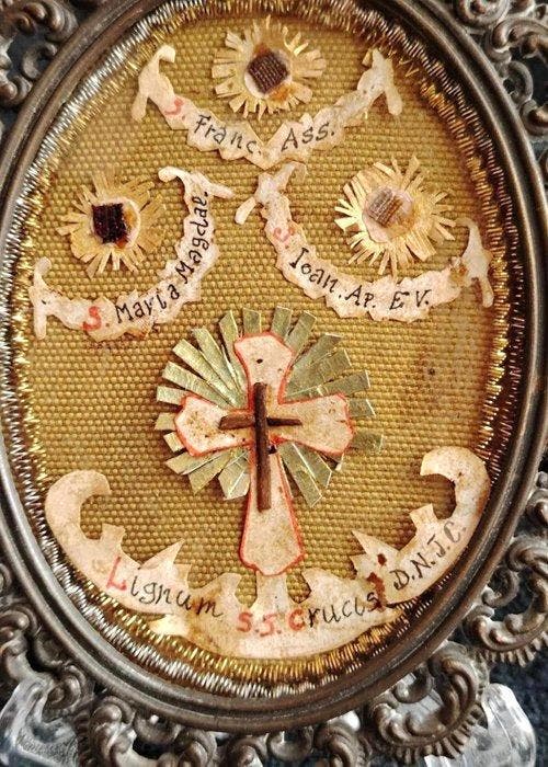 Reliekhouder - Metaal - 20e eeuw - Heilige Kruis van Onze, Antiek en Kunst, Kunst | Niet-Westerse kunst