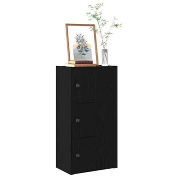 vidaXL Boekenkast 40x24x77 cm bewerkt hout zwart, Huis en Inrichting, Kasten | Boekenkasten, Verzenden, Nieuw