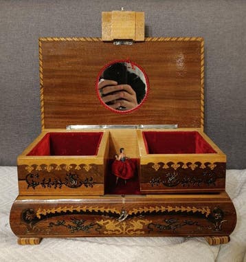 Kist - Hout, Fluweel - Carillon-cadeauset