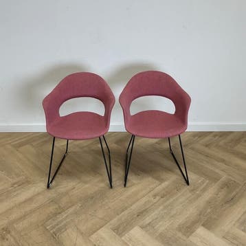 SCAB Design Lady B  stoel (set van 2) roze - zwart