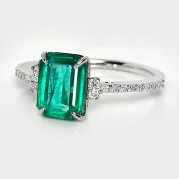 Zonder minimumprijs - Ring - 14 karaat Witgoud, IGI 1,98 ct, Nieuw