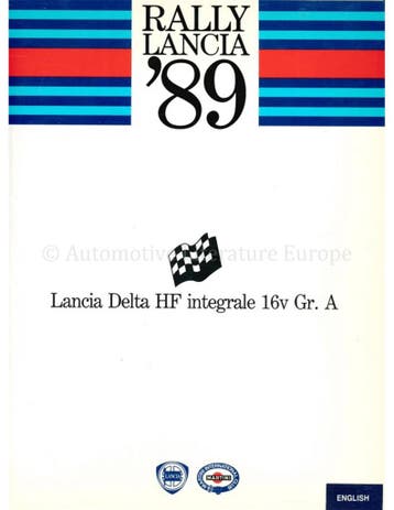 1989 LANCIA DELTA HF INTERGRALE PERSMAP ENGELS, Nieuw
