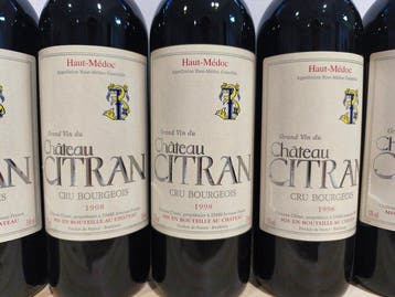 1998 Château Citran - Haut-Médoc Cru Bourgeois - 5, Verzamelen, Nieuw