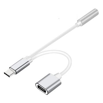 DrPhone 2 in 1 - Type-C + Aux Kabel – Opladen met USB-C, Verzenden