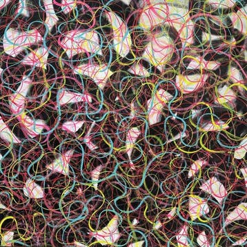 Natalia Schäfer - Toughts III - series XL abstract, neon.