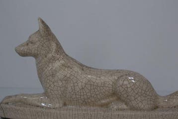 Fontinelle - Statue, Liggende herdershond - 18.5 cm -