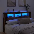 vidaXL Hoofdeinde met LED 180x18,5x103,5 cm bewerkt hout oud, Verzenden, Nieuw