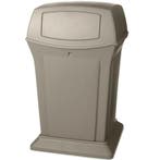 Afvalbak | RANGER | Kunststof | Beige | 170.3L | Duwdeksel, Verzenden, Nieuw in verpakking