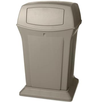 Afvalbak | RANGER | Kunststof | Beige | 170.3L | Duwdeksel, Verzenden