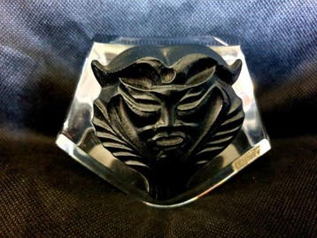 Lalique - Marc Lalique - Reliëf, Satyr mask paperweight - 7