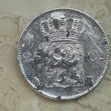 Nederland. Willem I. 25 Cents 1826B (Zonder minimumprijs)