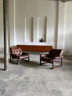 Fauteuil (2) - Cuir, Bois