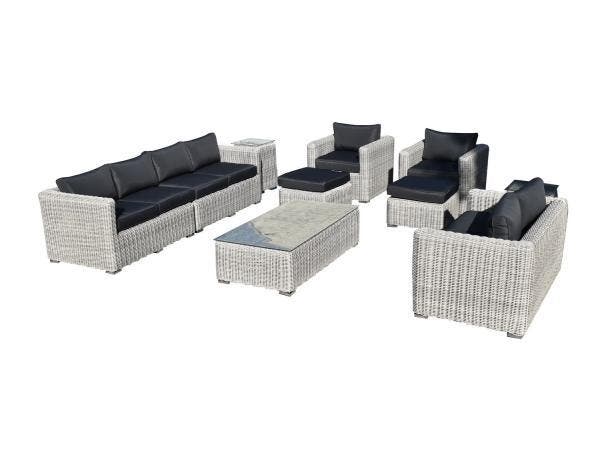 Veiling - Loungeset incl. kussens 10-delig, Jardin & Terrasse, Ensembles de jardin